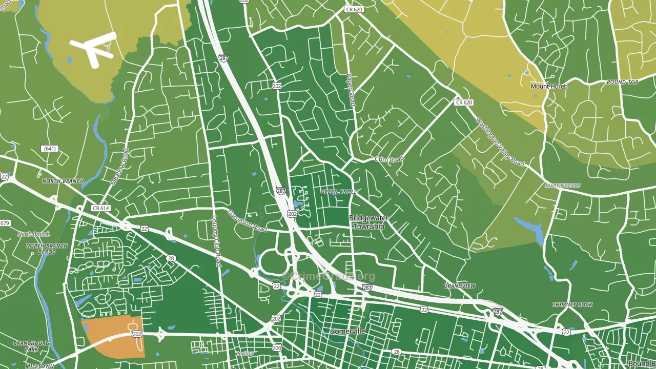 Green Knoll, NJ Map of Murder Rates