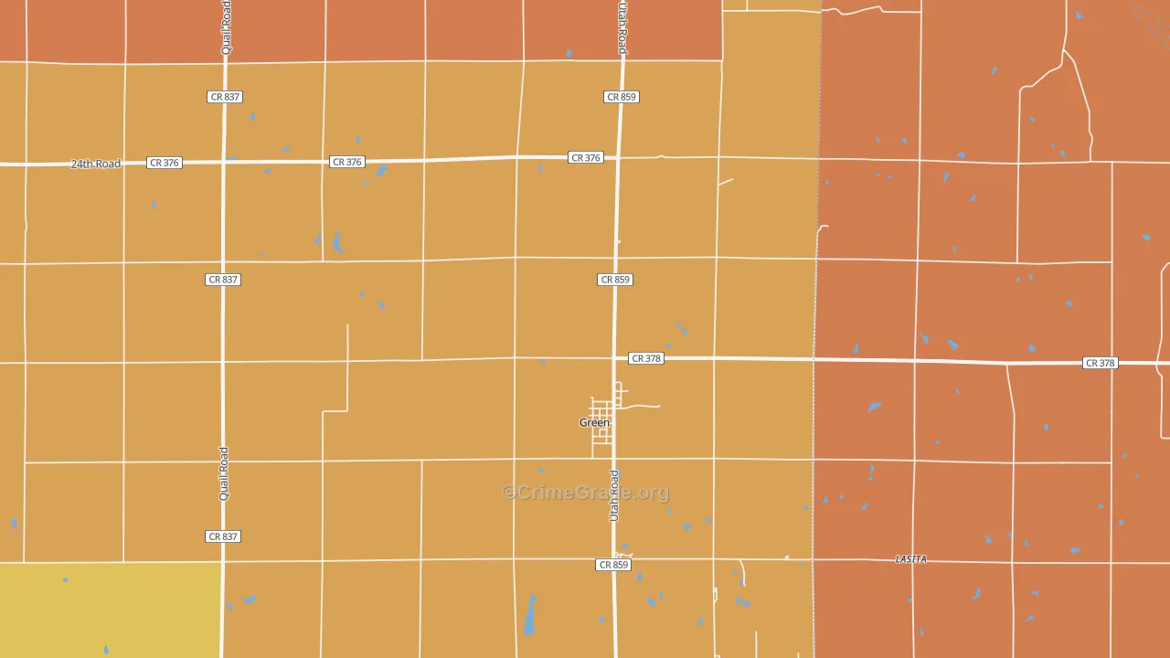 Green, KS Map of Murder Rates