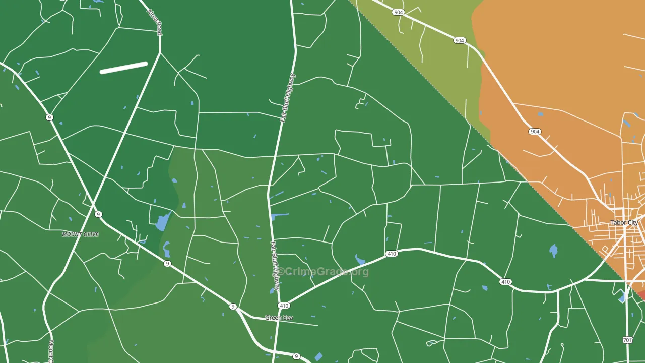 Green Sea, SC Map of Murder Rates