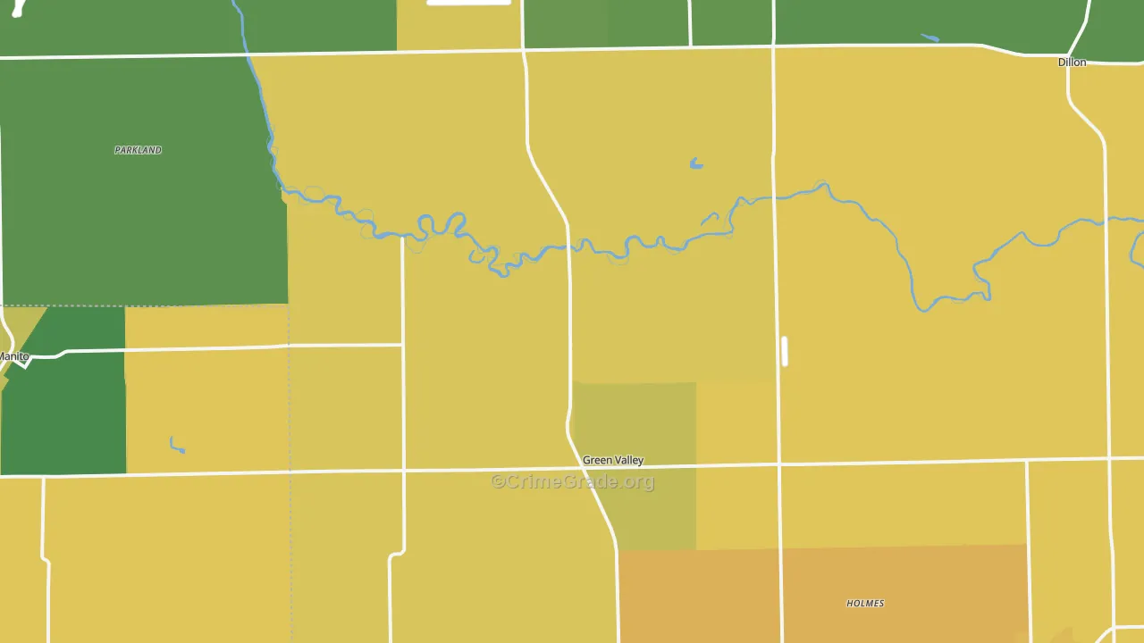 Green Valley, IL Map of Murder Rates