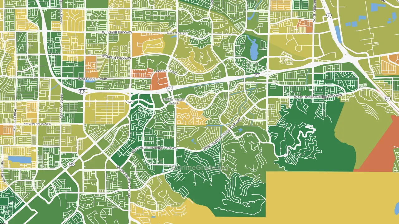 Green Valley Ranch, Henderson, NV Map of Murder Rates
