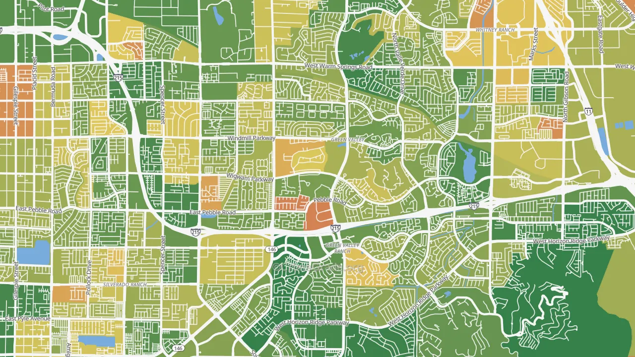 Green Valley South, Henderson, NV Map of Murder Rates