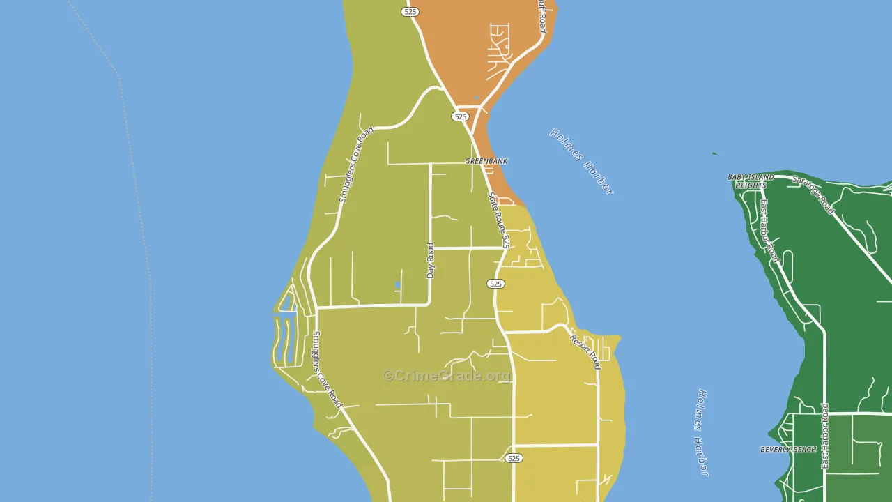 Greenbank, WA Map of Murder Rates