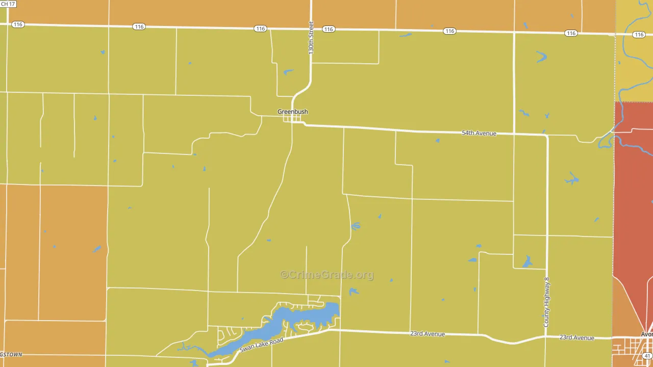 Greenbush, IL Map of Murder Rates