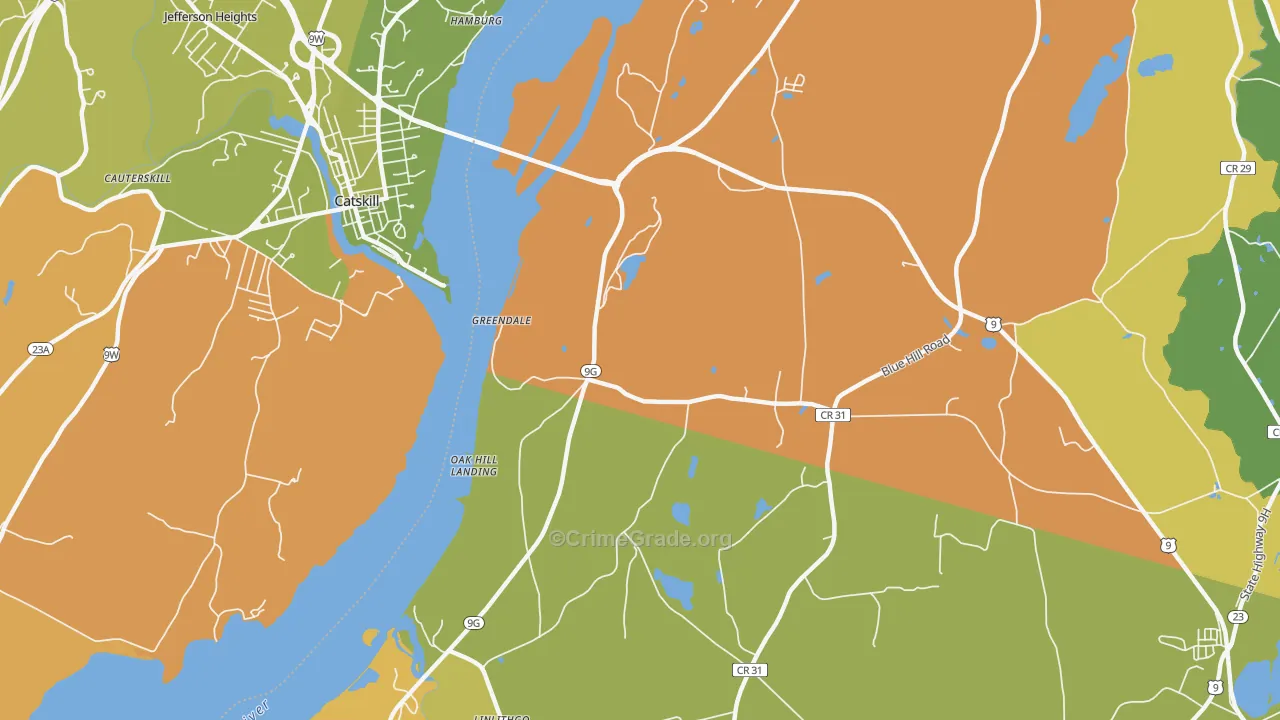 Greendale, NY Map of Murder Rates