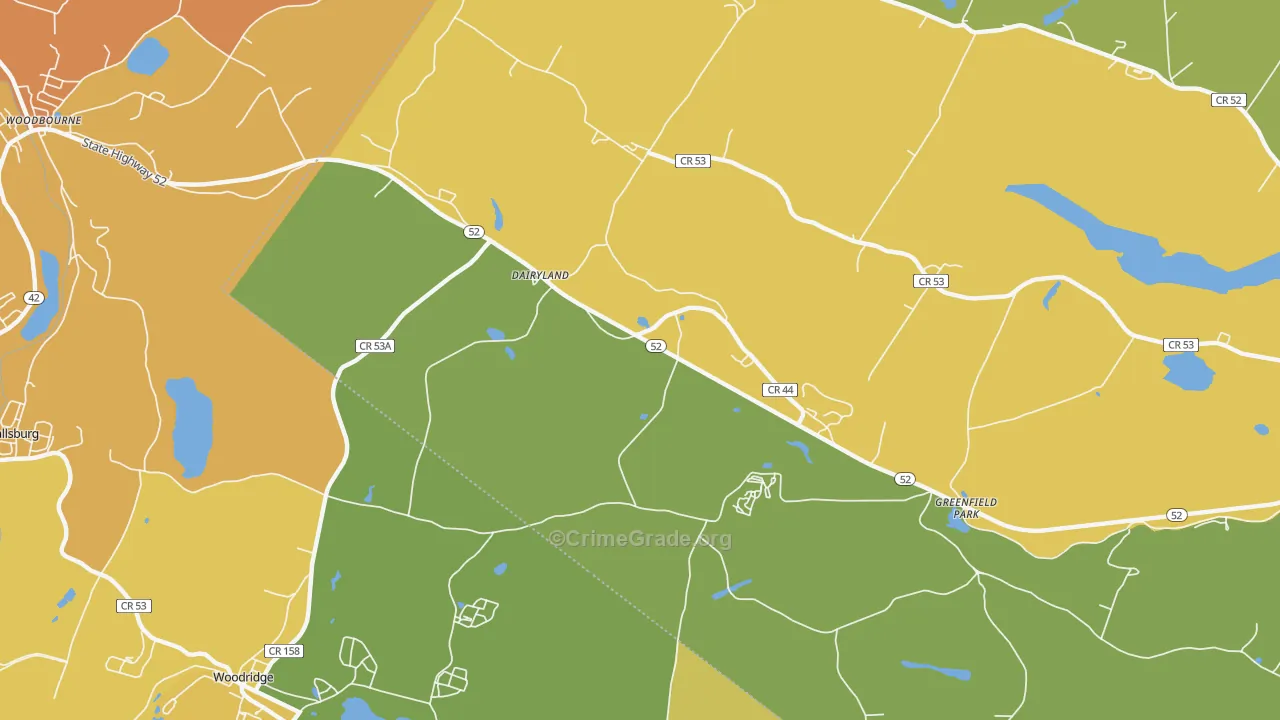 Greenfield Park, NY Map of Murder Rates