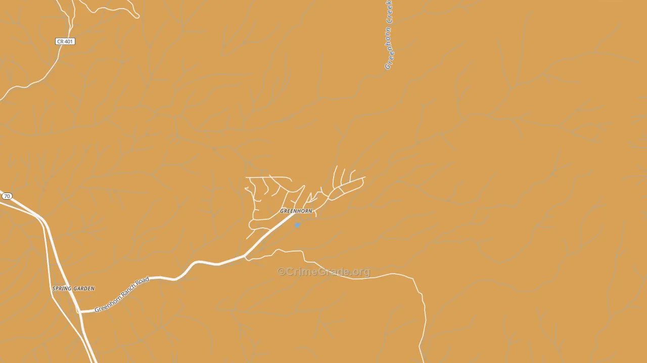 Greenhorn, CA Map of Murder Rates