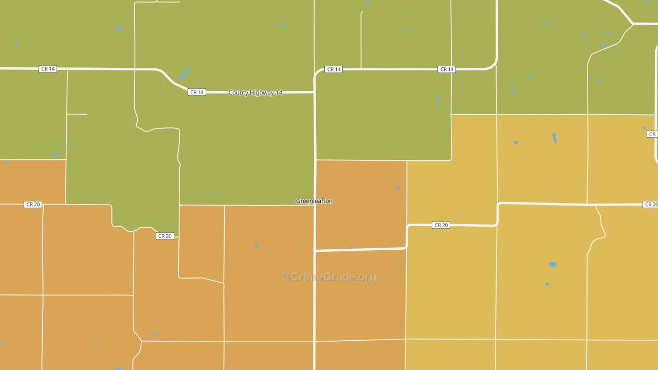 Greenleafton, MN Map of Murder Rates