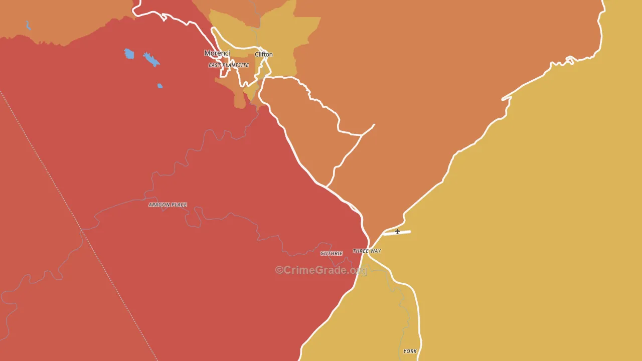 Greenlee County, AZ Map of Murder Rates