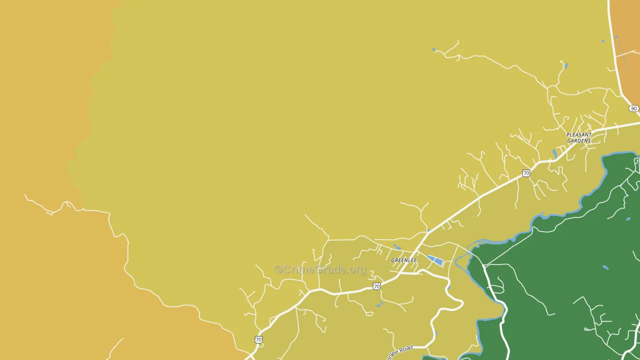 Greenlee, NC Map of Murder Rates