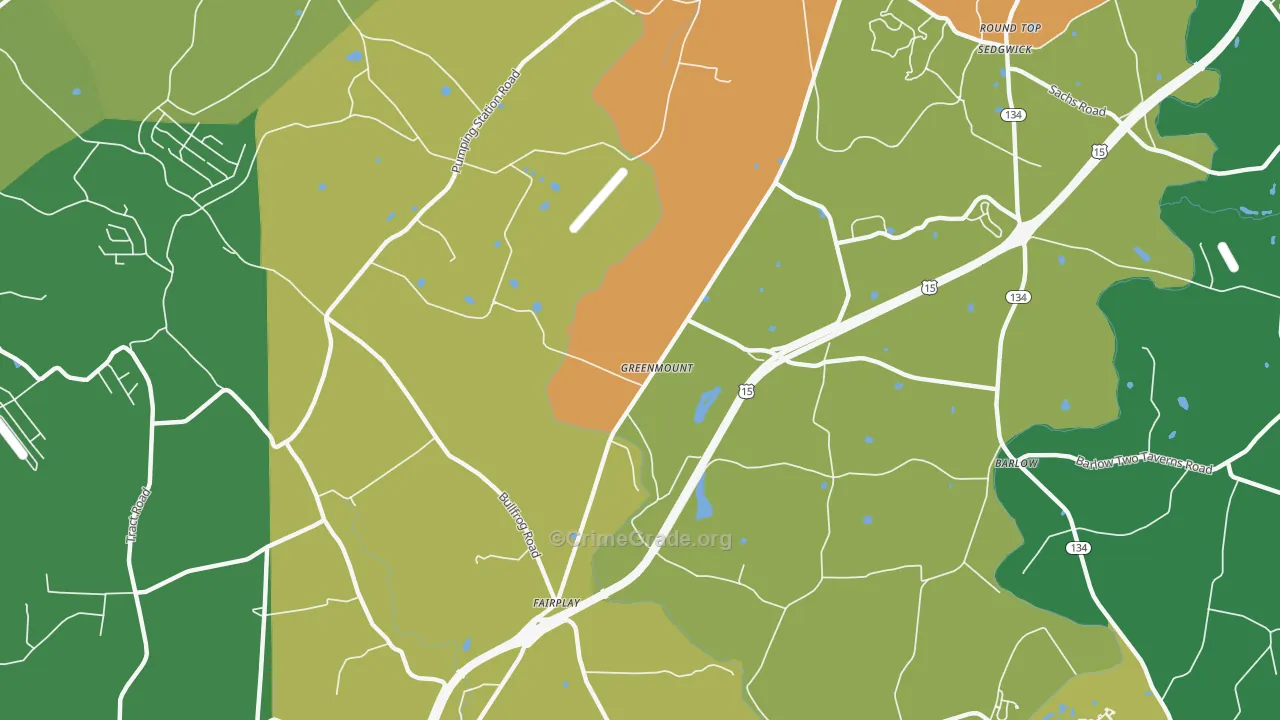 Greenmount, PA Map of Murder Rates