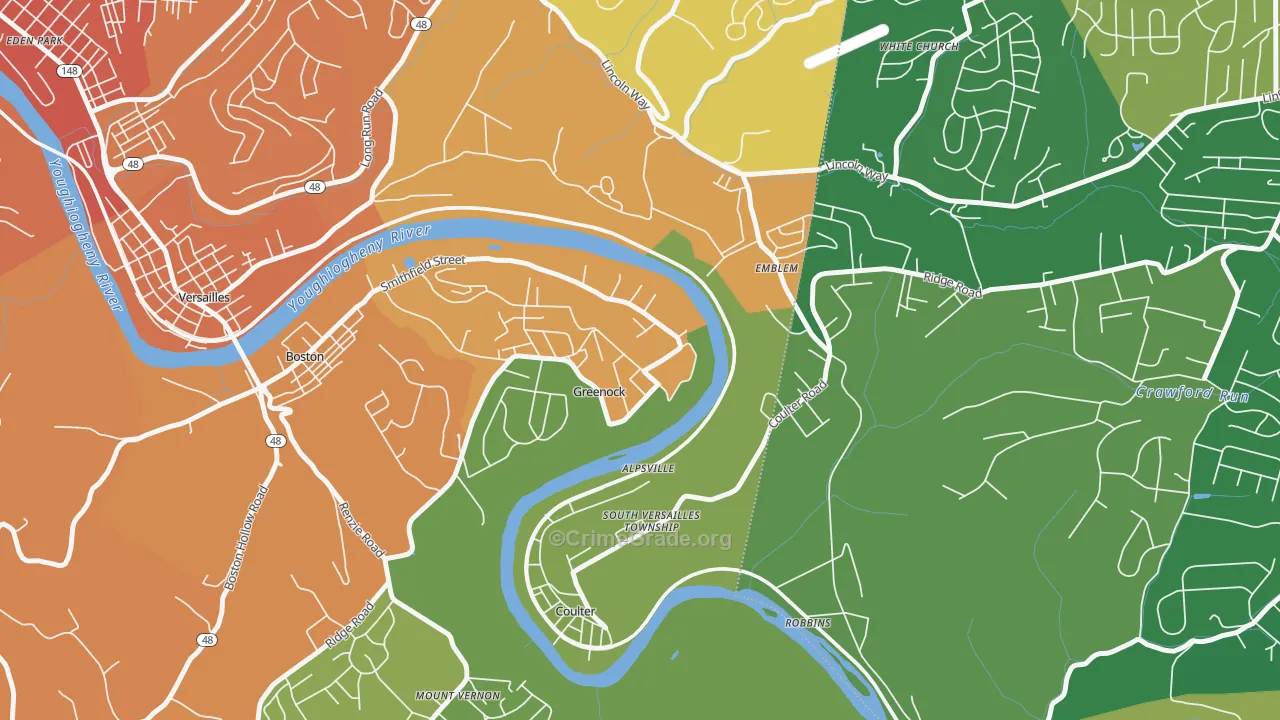 Greenock, PA Map of Murder Rates