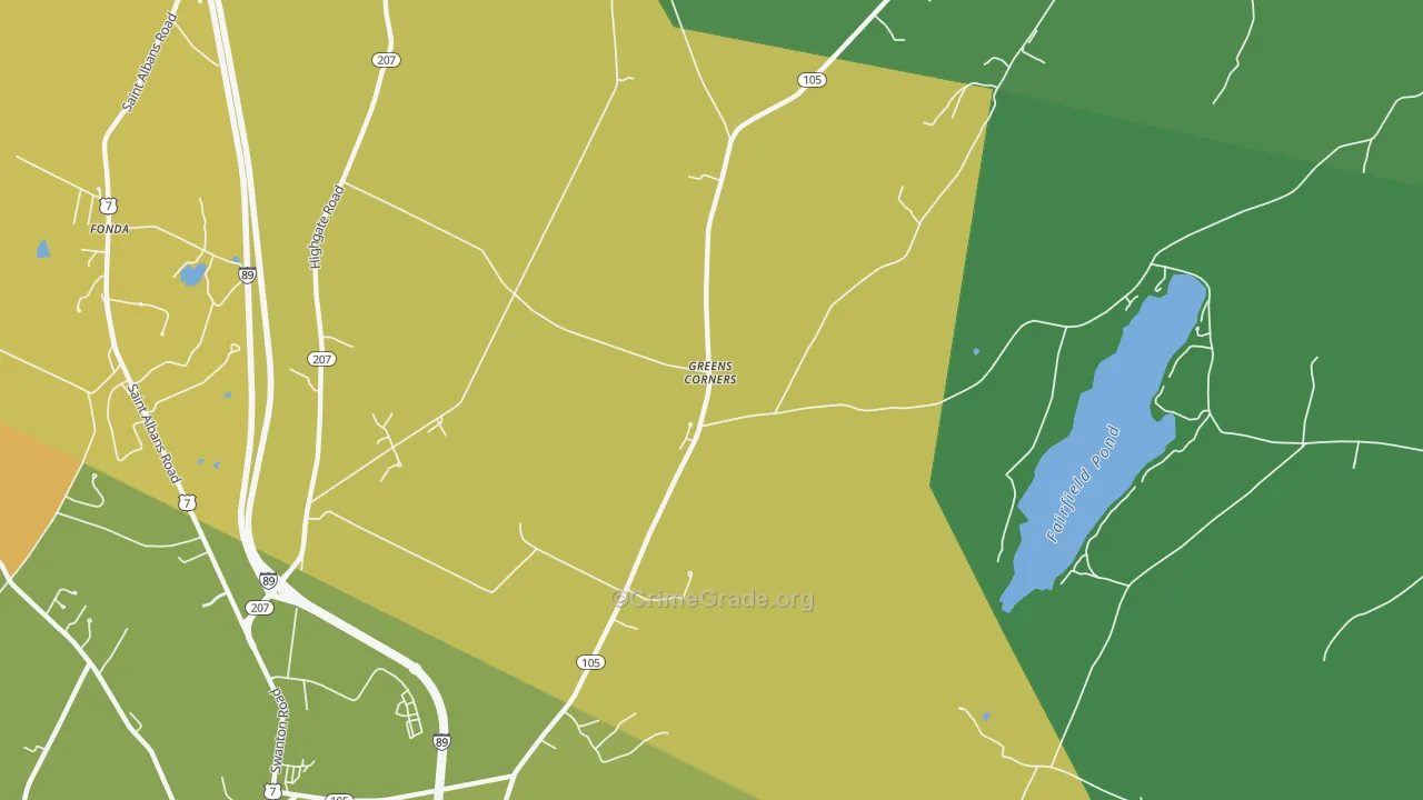 Greens Corners, VT Map of Murder Rates