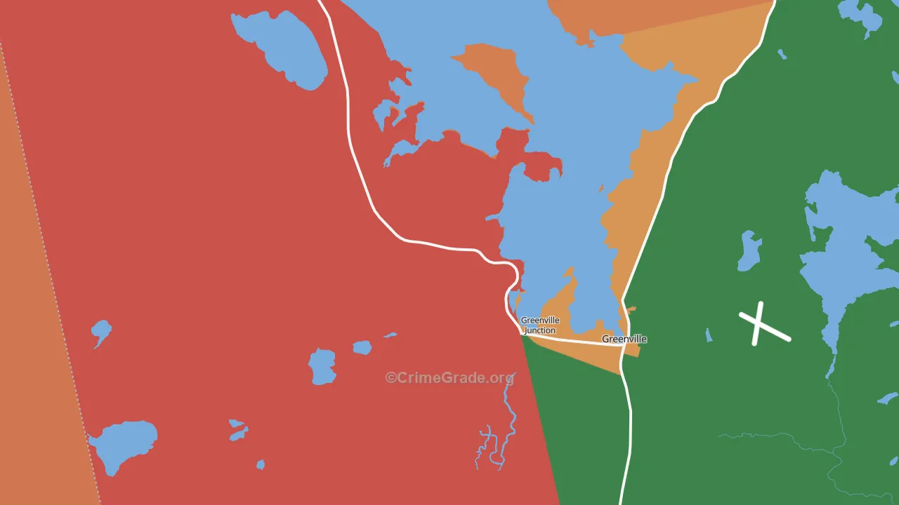 Greenville Junction, ME Map of Murder Rates