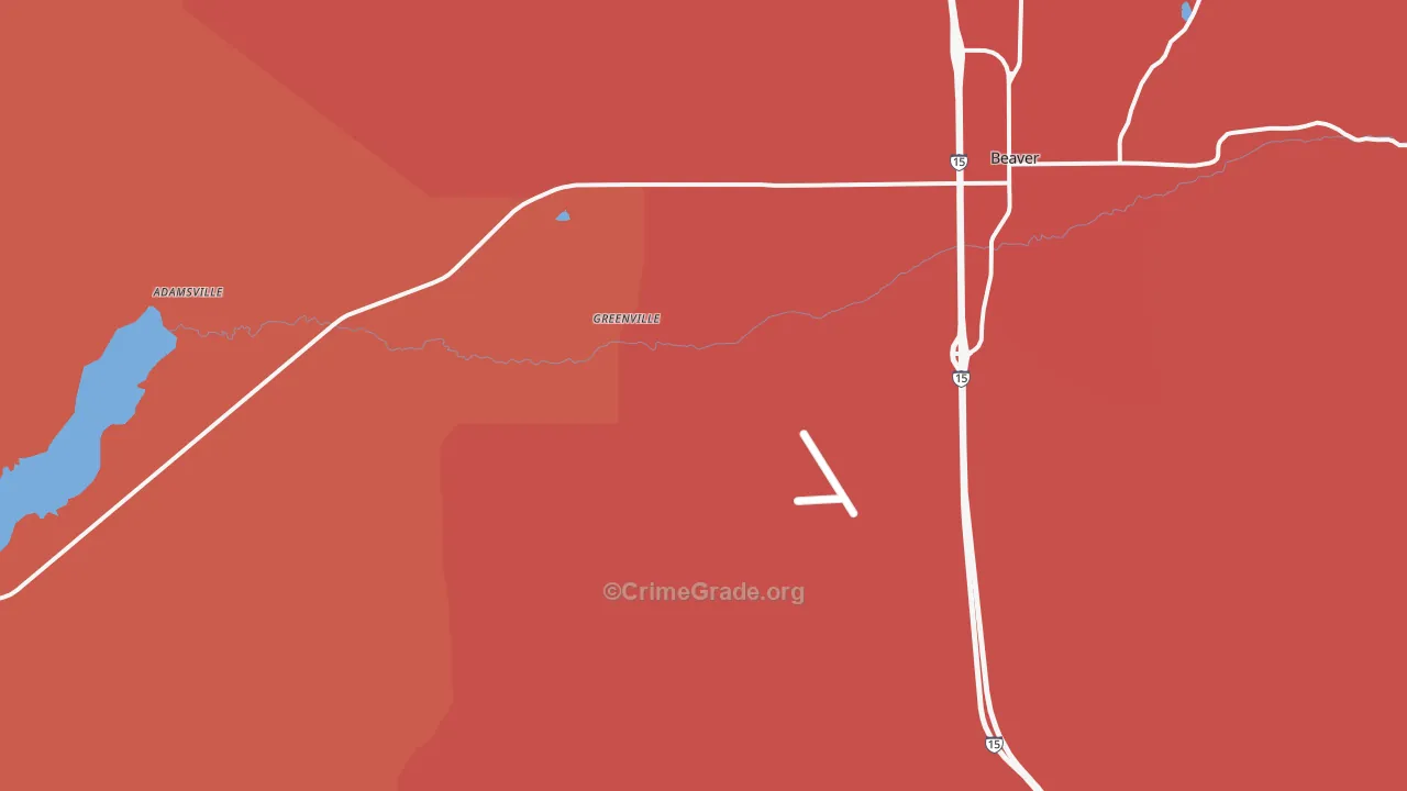 Greenville, UT Map of Murder Rates