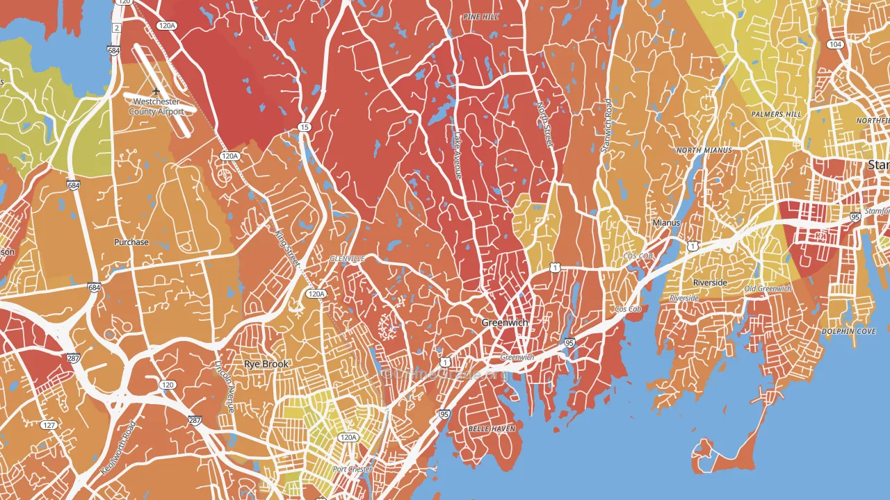 Greenwich, CT Map of Murder Rates