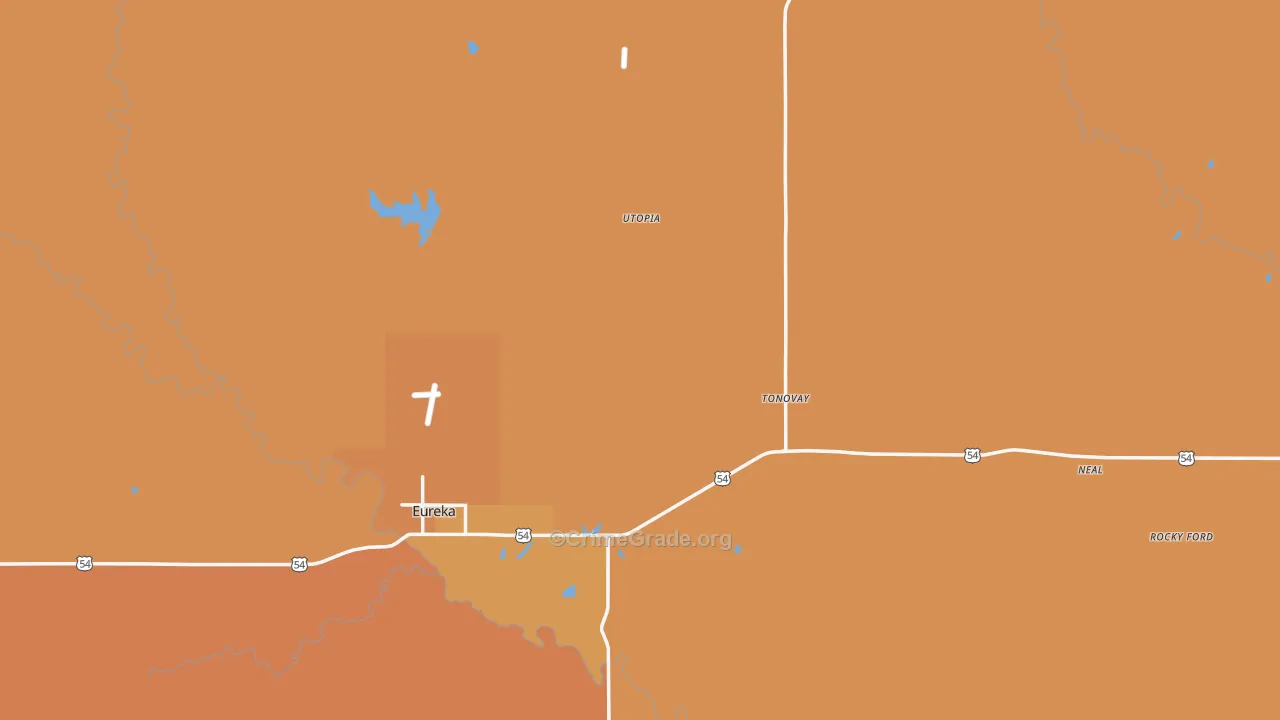 Greenwood County, KS Map of Murder Rates
