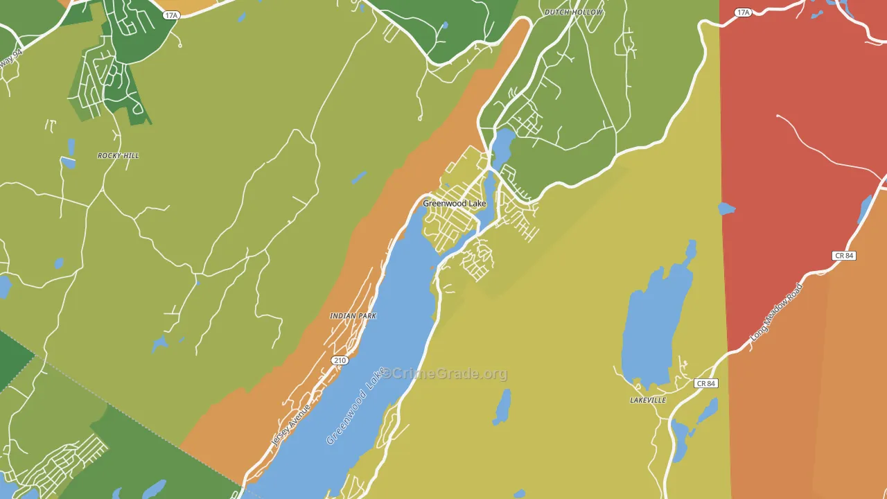 Greenwood Lake, NY Map of Murder Rates