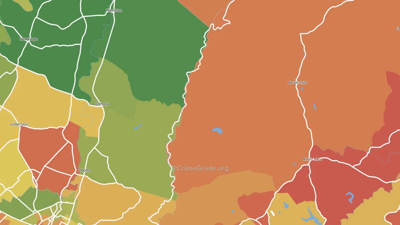 Greenwood, VA Map of Murder Rates