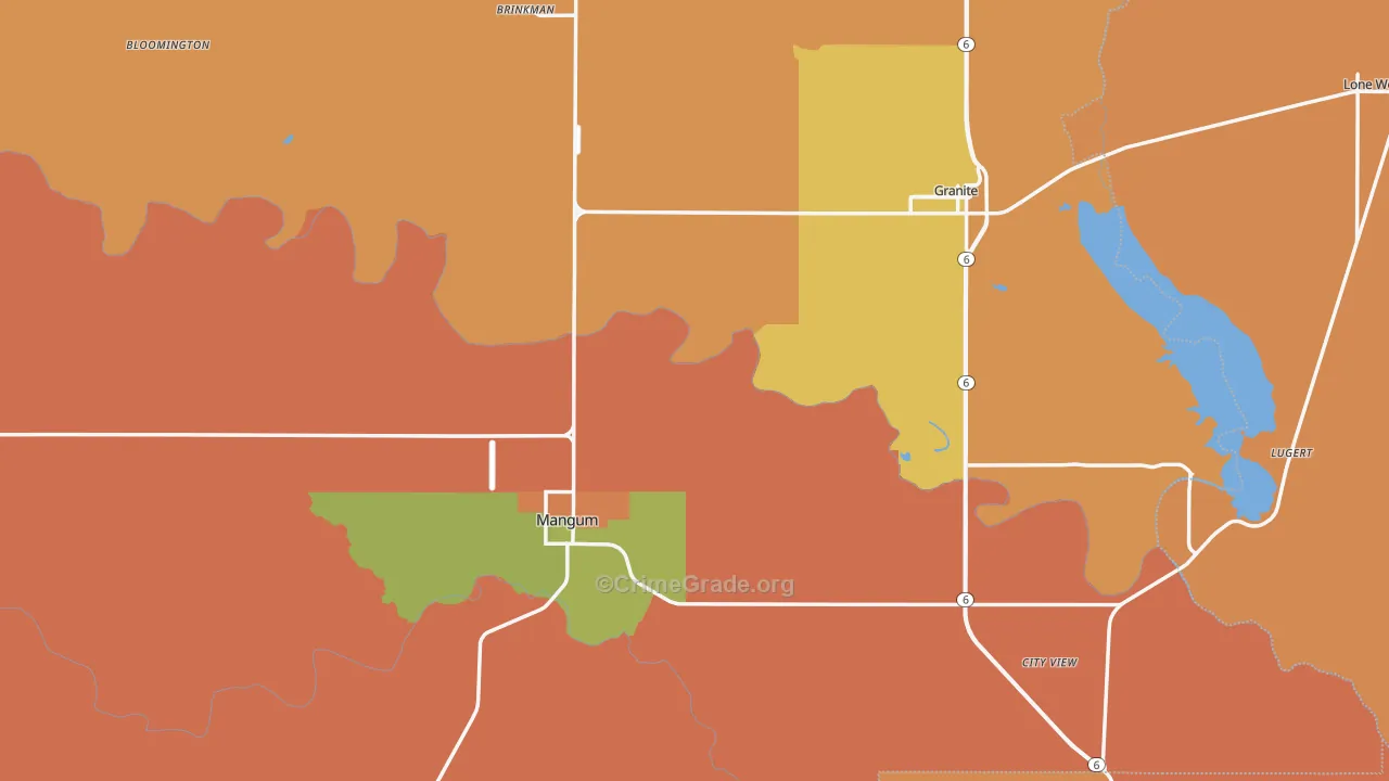 Greer County, OK Map of Murder Rates