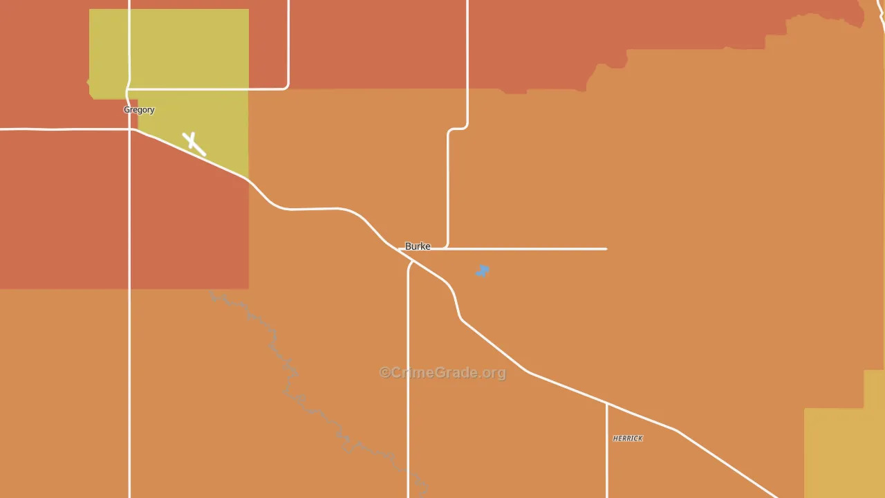Gregory County, SD Map of Murder Rates