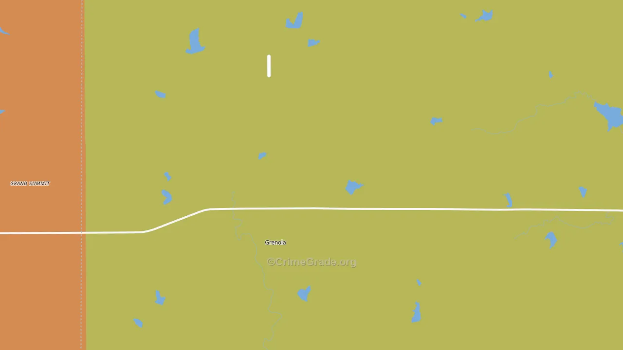 Grenola, KS Map of Murder Rates