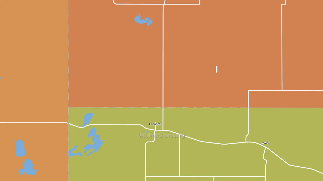 Grenora, ND Map of Murder Rates