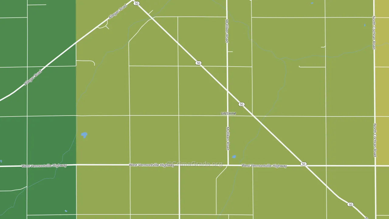 Gresham, MI Map of Murder Rates