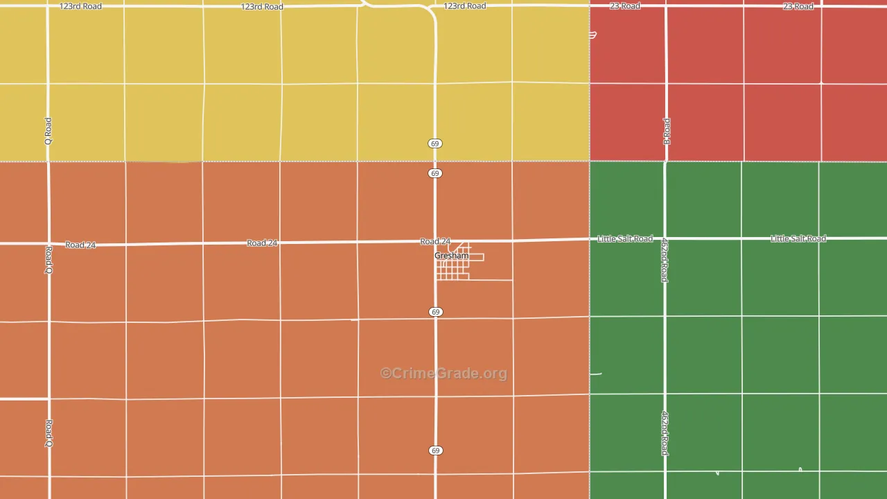 Gresham, NE Map of Murder Rates