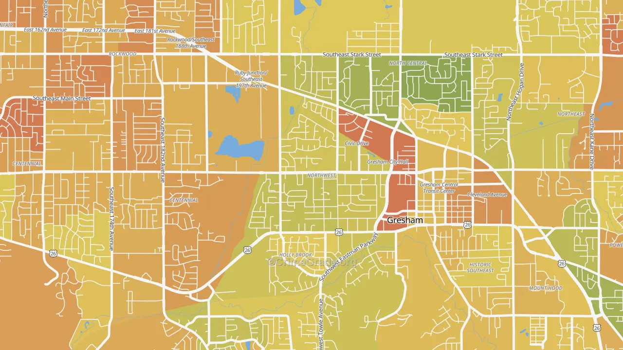 Gresham-Northwest, Gresham, OR Map of Murder Rates