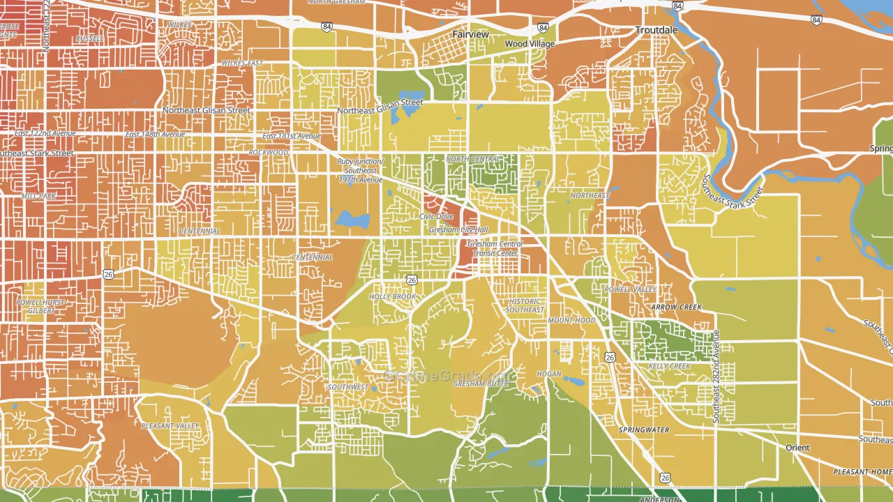 Gresham, OR Map of Murder Rates
