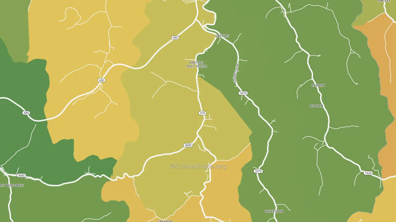 Grethel, KY Map of Murder Rates