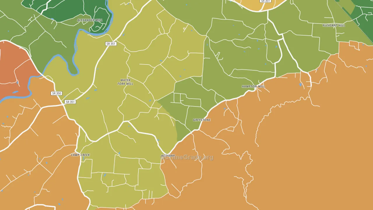Greystone, TN Map of Murder Rates