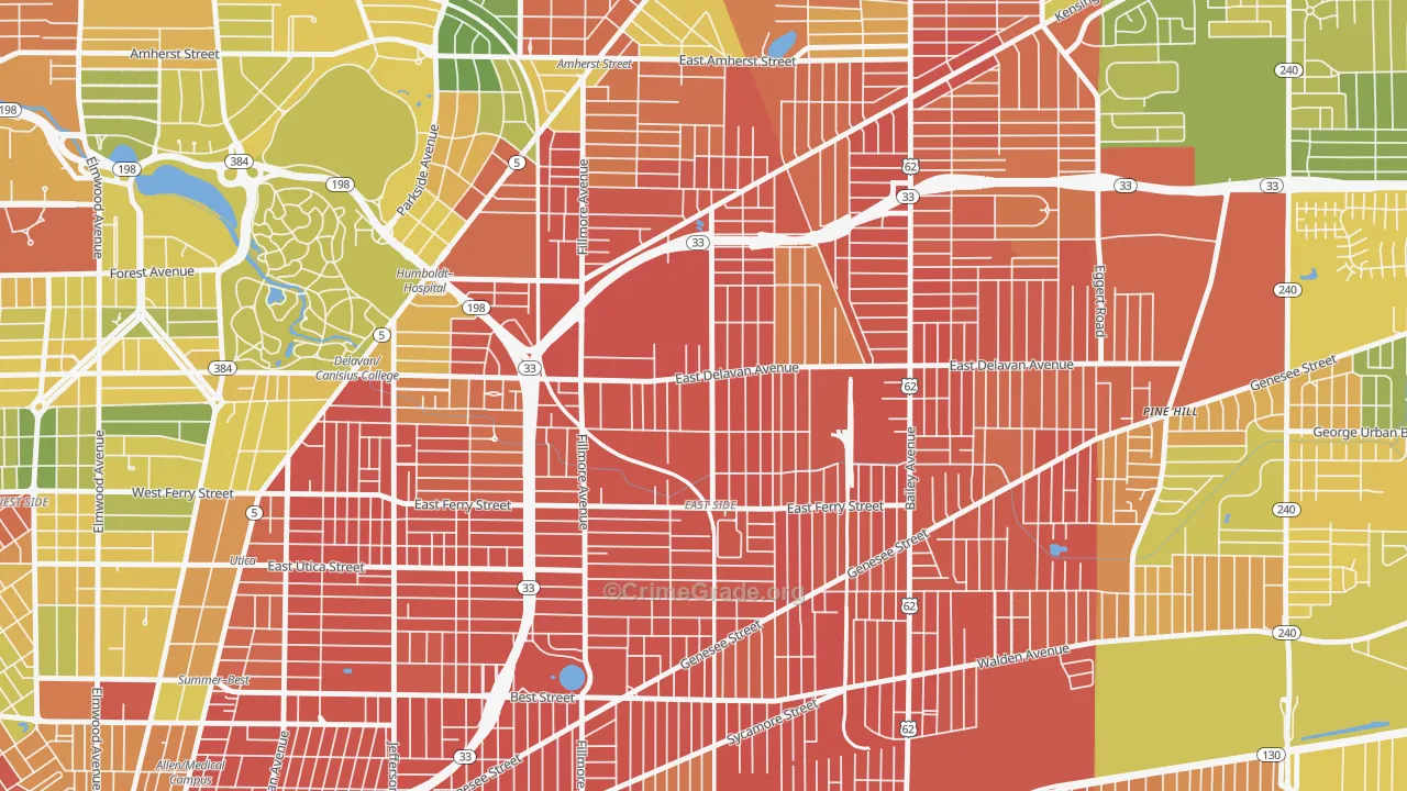 Grider, Buffalo, NY Map of Murder Rates