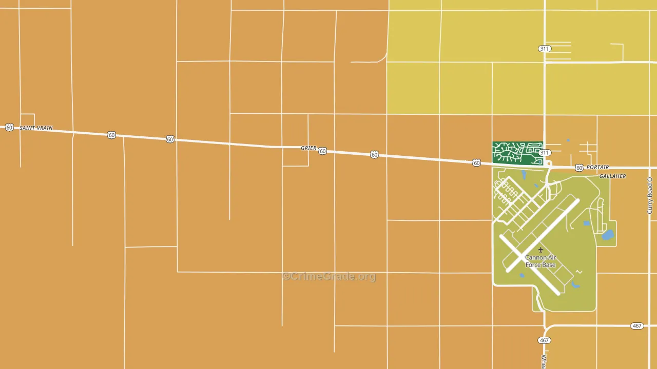 Grier, NM Map of Murder Rates