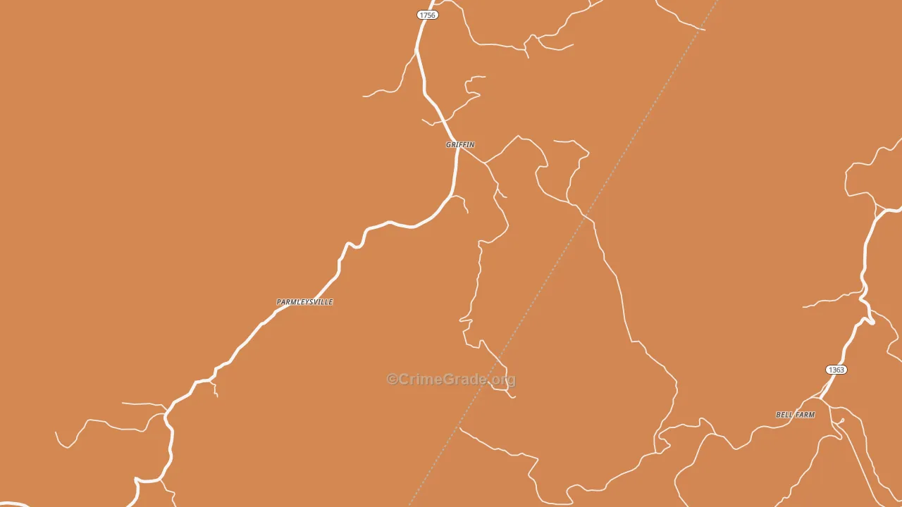Griffin, KY Map of Murder Rates
