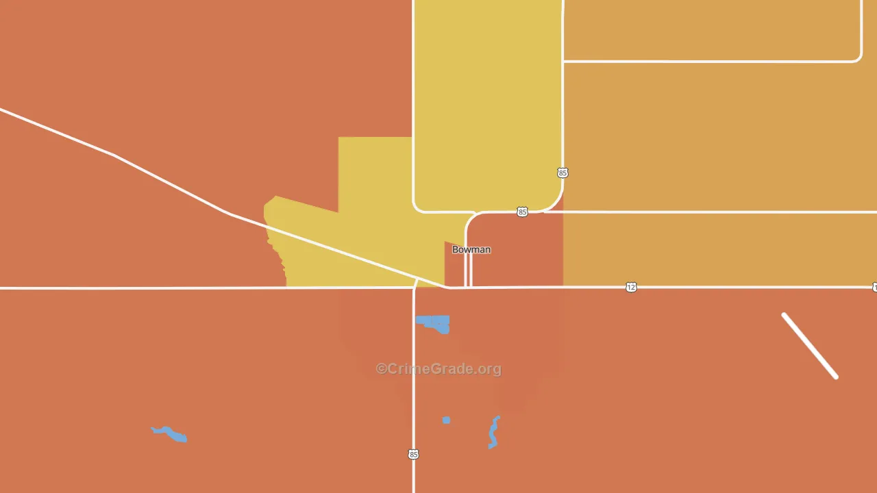 Griffin, ND Map of Murder Rates
