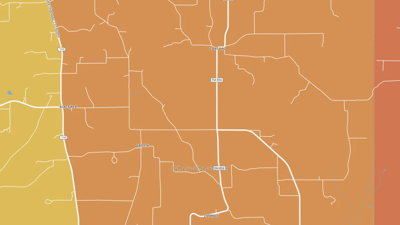 Griffin, TX Map of Murder Rates