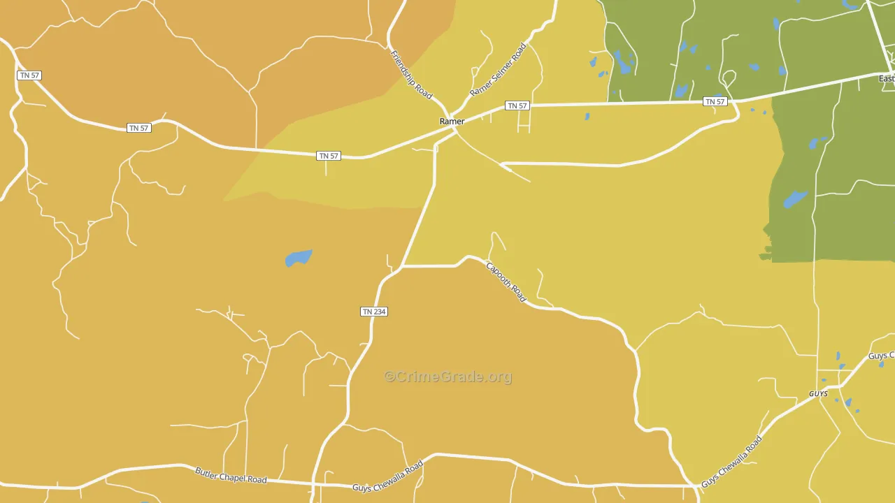 Griffith, TN Map of Murder Rates