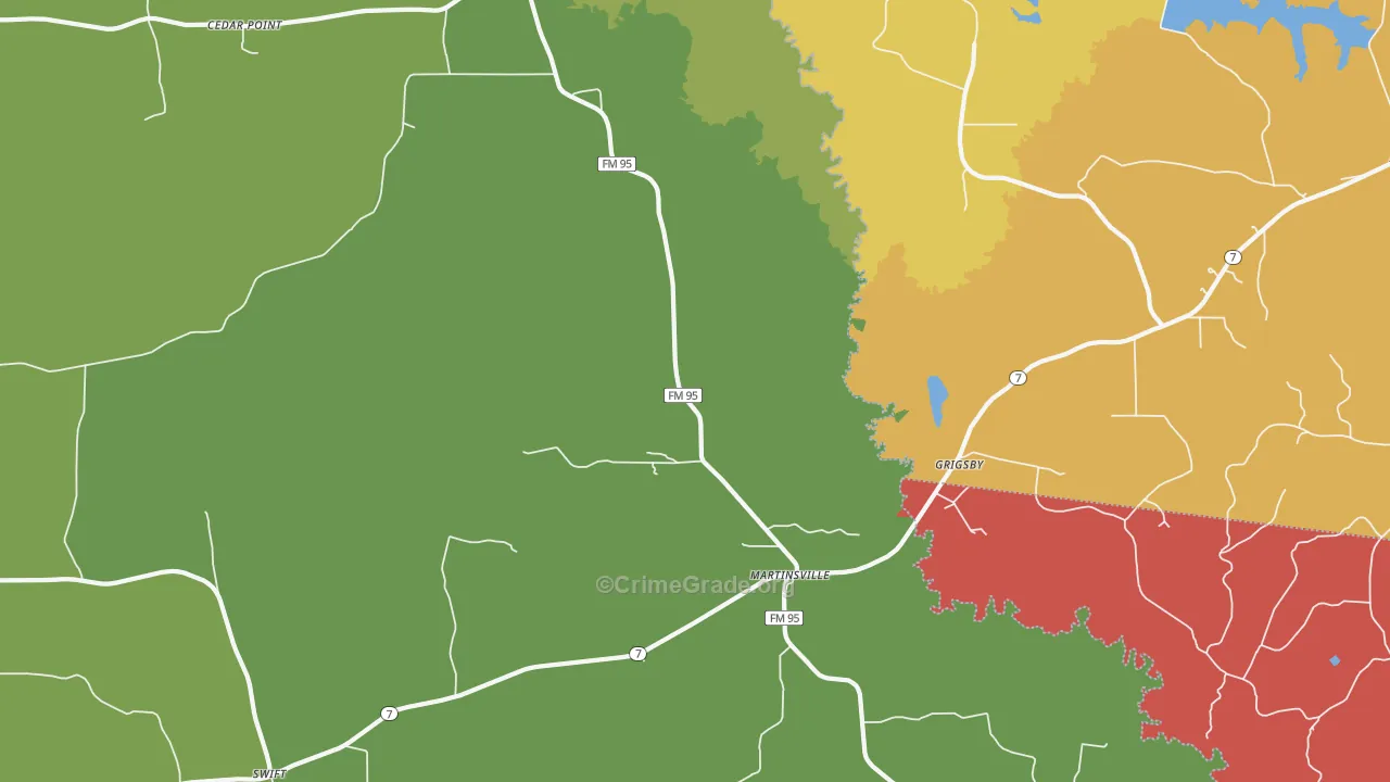 Grigsby, TX Map of Murder Rates
