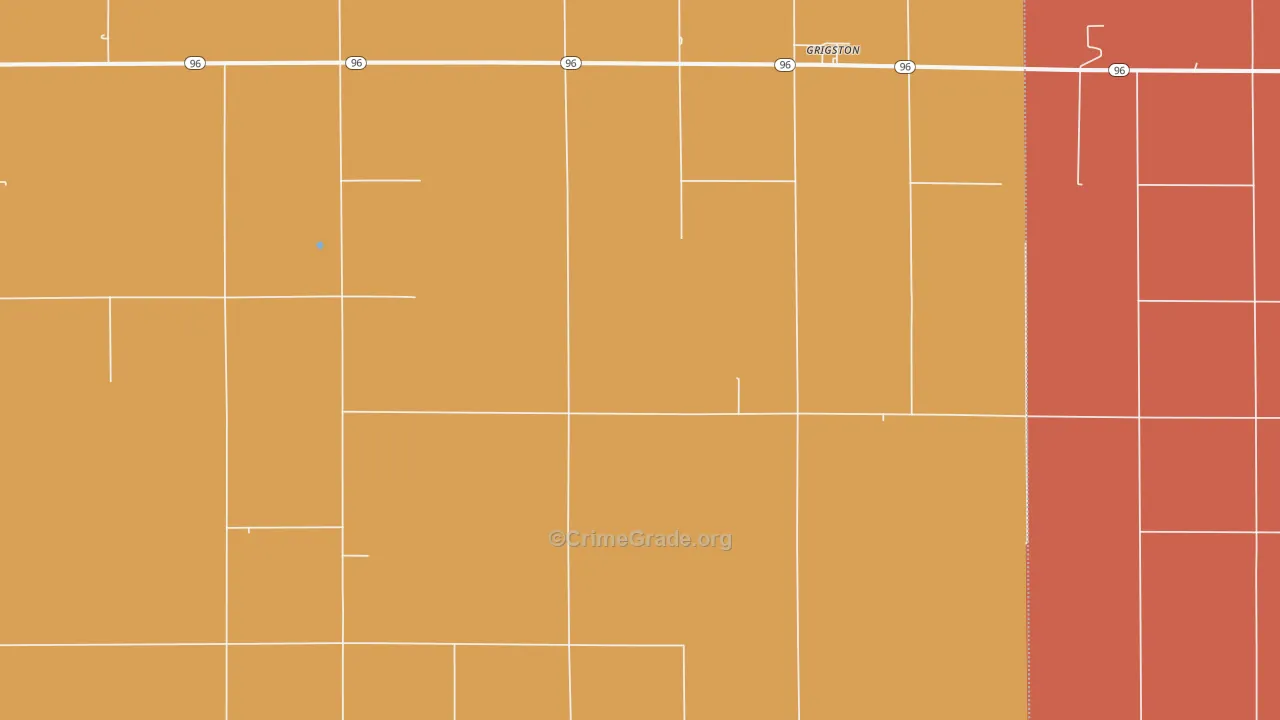 Grigston, KS Map of Murder Rates