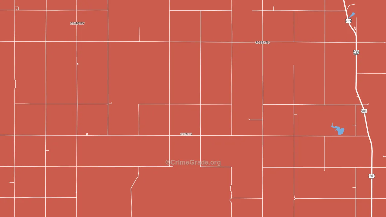Grimes, OK Map of Murder Rates