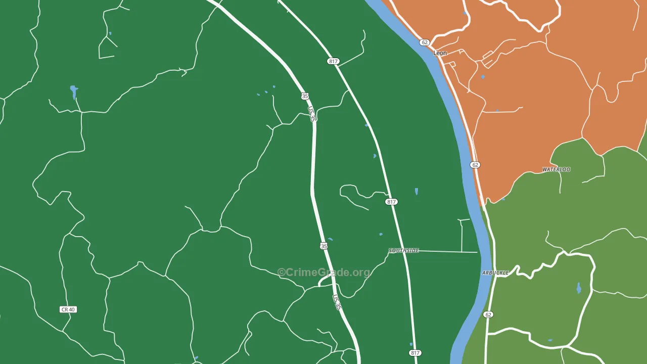 Grimms Landing, WV Map of Murder Rates