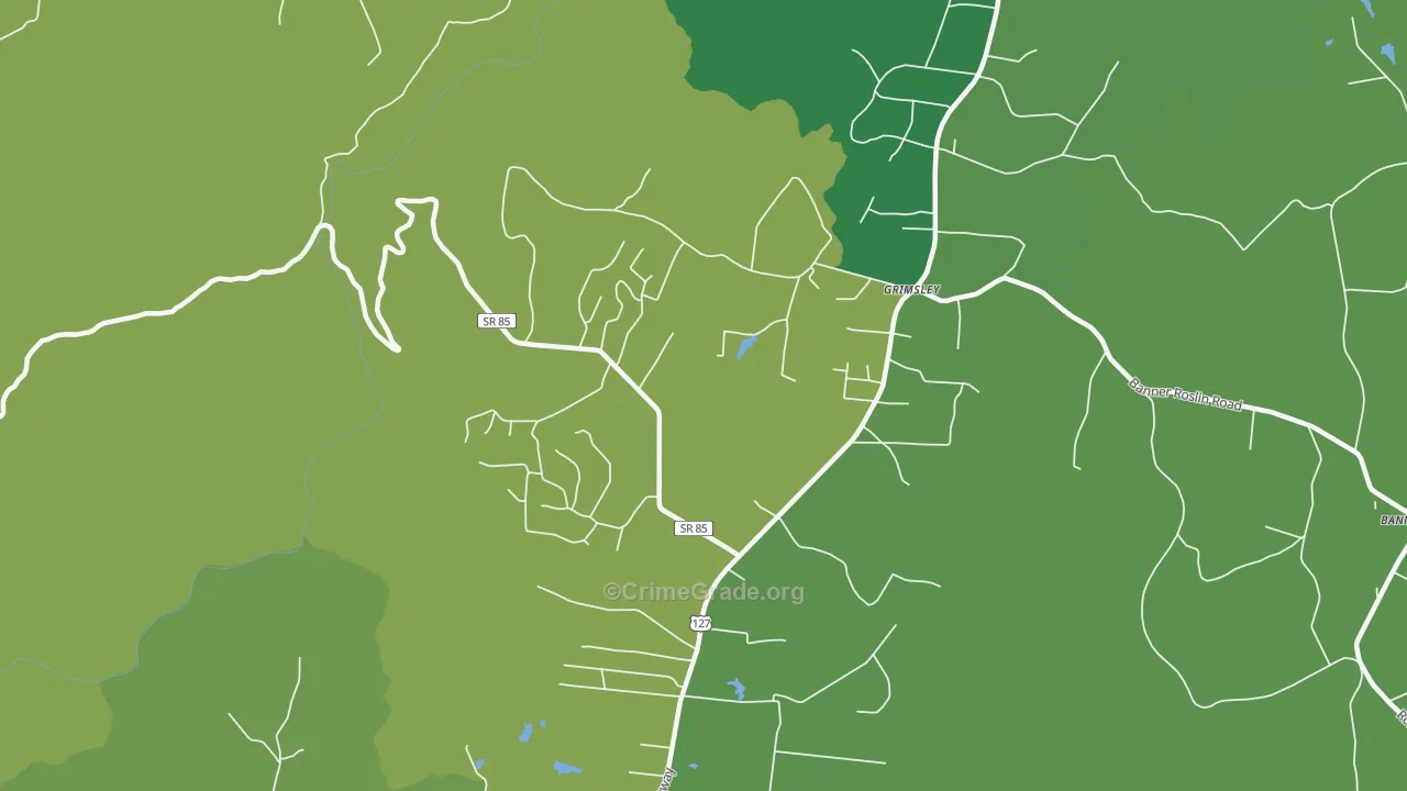 Grimsley, TN Map of Murder Rates