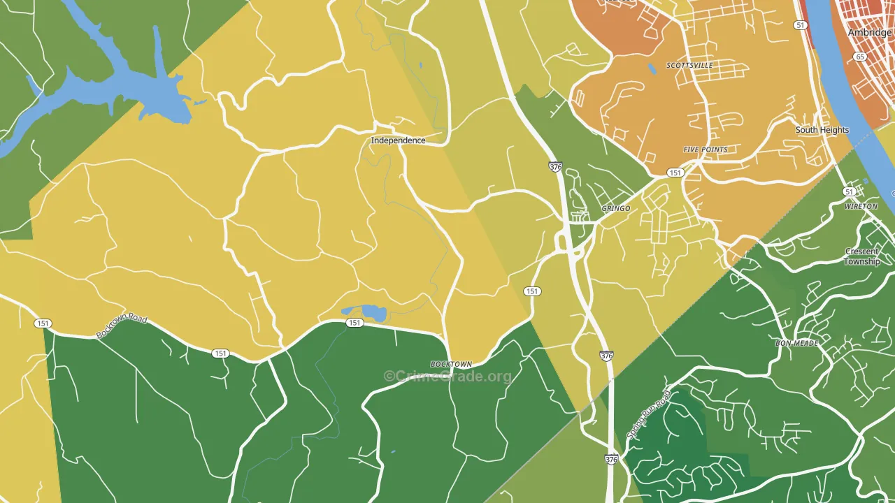 Gringo, PA Map of Murder Rates