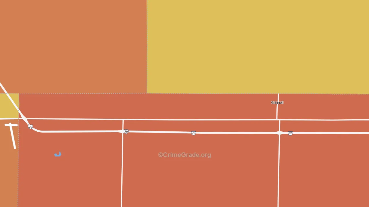 Grinnell, KS Map of Murder Rates