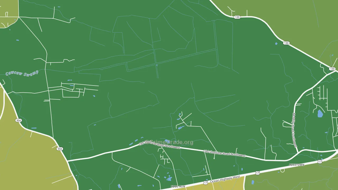 Grissettown, NC Map of Murder Rates