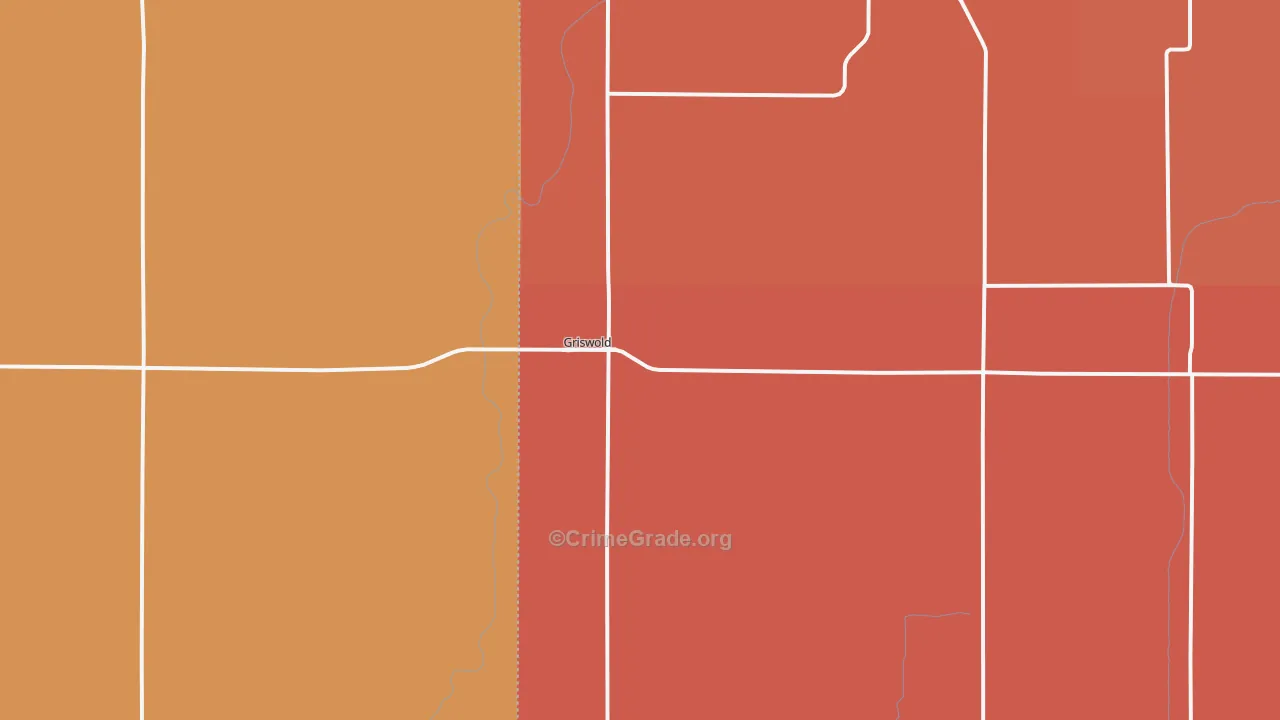 Griswold, IA Map of Murder Rates