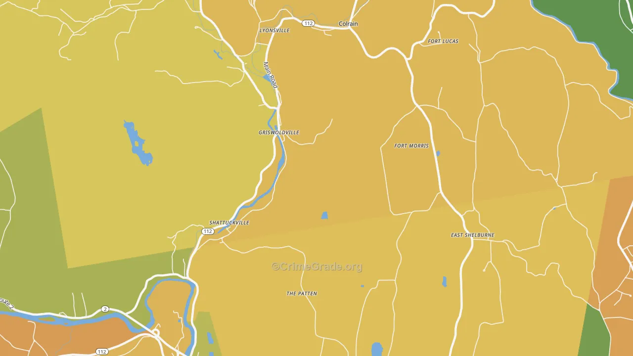 Griswoldville, MA Map of Murder Rates
