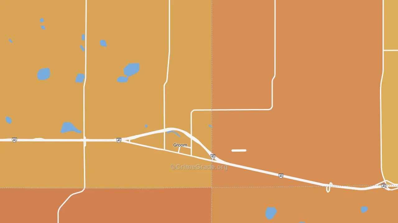 Groom, TX Map of Murder Rates